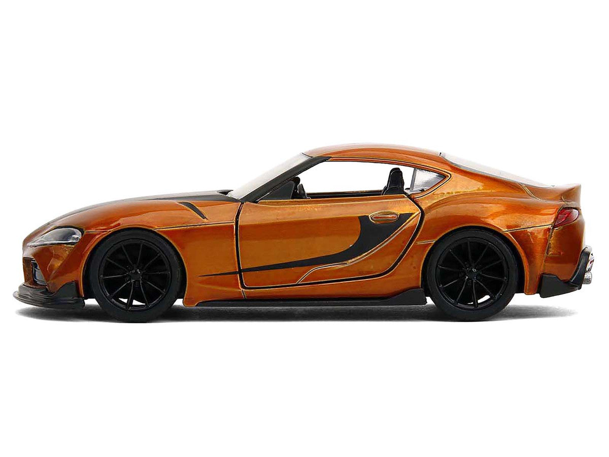 2020 Toyota Supra Orange Metallic with Black Stripes "F9" (2021) Movie "Fast & Furious" Series 1/32 Diecast Model Car by Jada by Jada