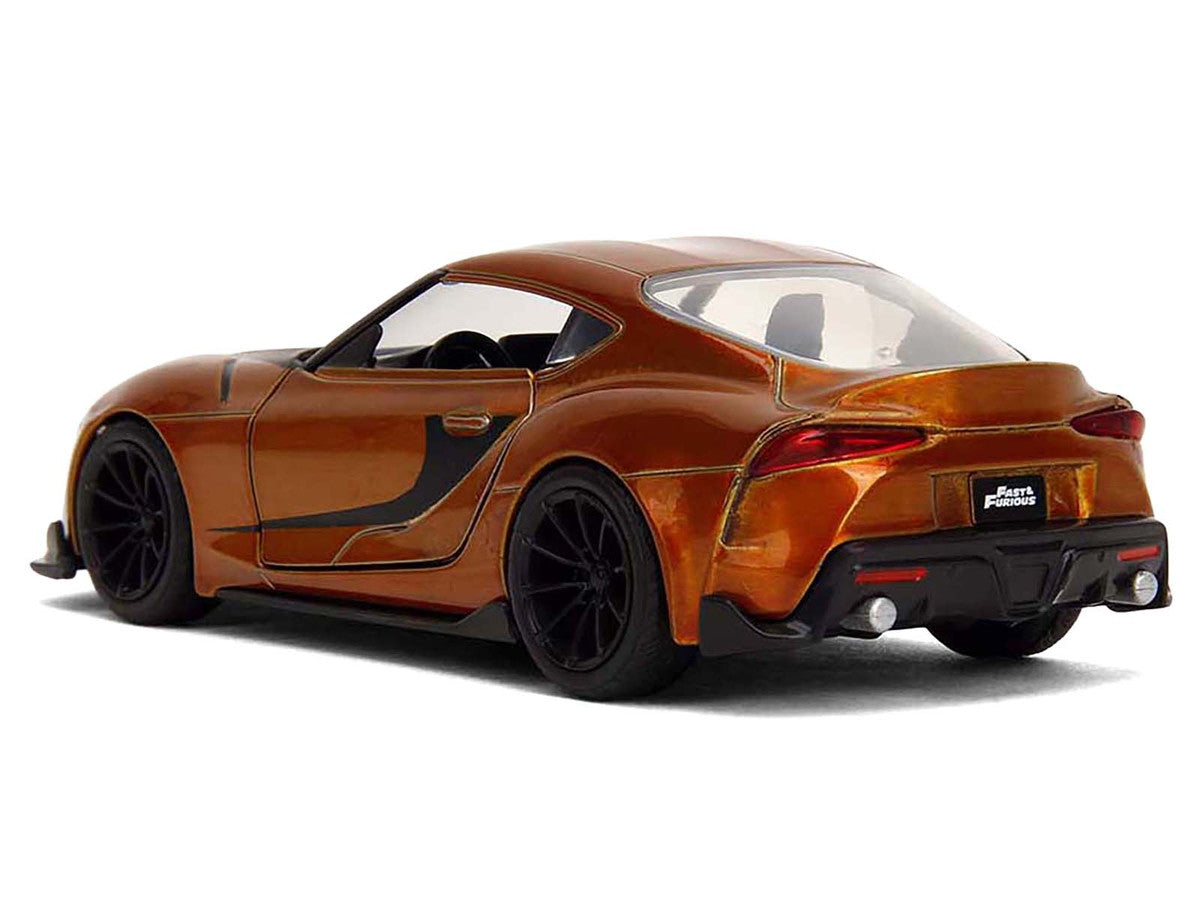 2020 Toyota Supra Orange Metallic with Black Stripes "F9" (2021) Movie "Fast & Furious" Series 1/32 Diecast Model Car by Jada by Jada