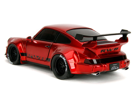 RWB Body Kit Red Metallic with Black Stripes "Pink Slips" Series 1/18 Diecast Model Car by Jada by Jada