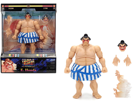 E. Honda 6.5" Moveable Figure with Accessories and Alternate Head and Hands "Ultra Street Fighter II: The Final Challengers" (2017) Video Game Model by Jada by Jada
