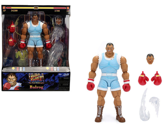 Balrog 6.5" Moveable Figure with Accessories and Alternate Head and Hands "Ultra Street Fighter II: The Final Challengers" (2017) Video Game Model by Jada by Jada