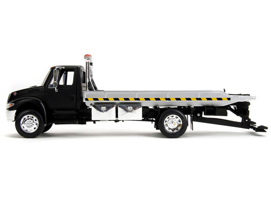 International DuraStar 4400 Flatbed Tow Truck Matt Black 1/24 Diecast Model Car by Jada by Jada