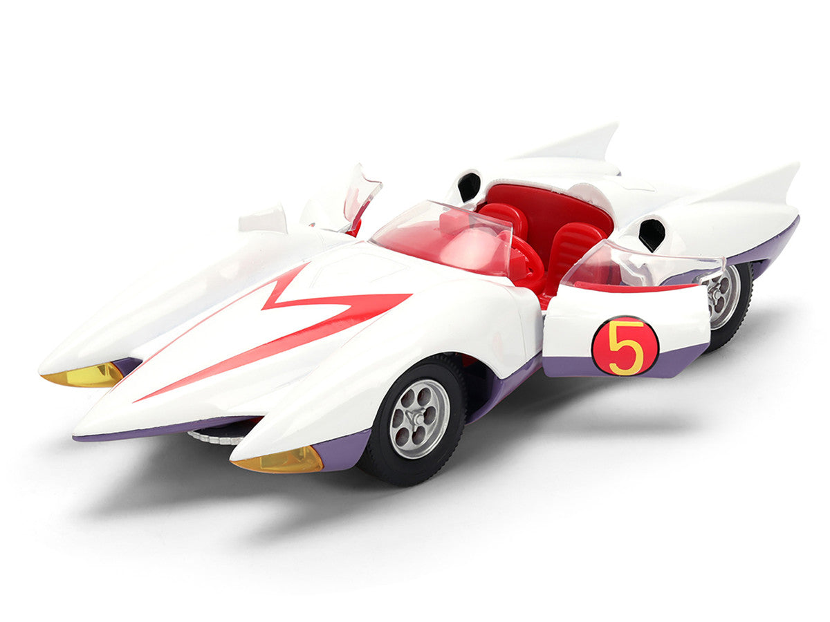 Mach 5 White with Red Stripes and Interior "Speed Racer" (1967) TV Series "Anime Hollywood Rides" Series 1/32 Diecast Model Car by Jada by Jada