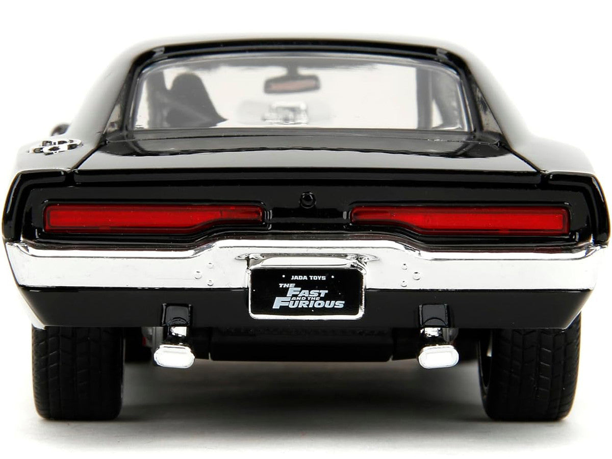 Dodge Charger R/T Black with Dom Diecast Figure "Fast & Furious" (2009) Movie "Hollywood Rides" Series 1/24 Diecast Model Car by Jada by Jada