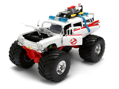 1959 Cadillac Ambulance Ecto-1 "Ghostbusters" (1984) Movie Monster Truck Version "Hollywood Rides" Series 1/24 Diecast Model Car by Jada by Jada