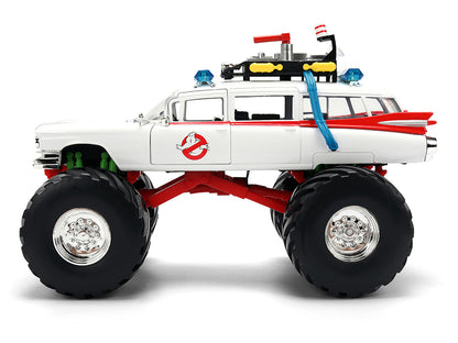 1959 Cadillac Ambulance Ecto-1 "Ghostbusters" (1984) Movie Monster Truck Version "Hollywood Rides" Series 1/24 Diecast Model Car by Jada by Jada