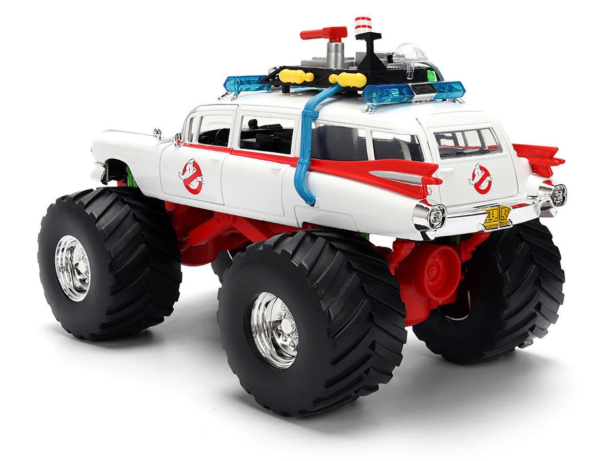 1959 Cadillac Ambulance Ecto-1 "Ghostbusters" (1984) Movie Monster Truck Version "Hollywood Rides" Series 1/24 Diecast Model Car by Jada by Jada