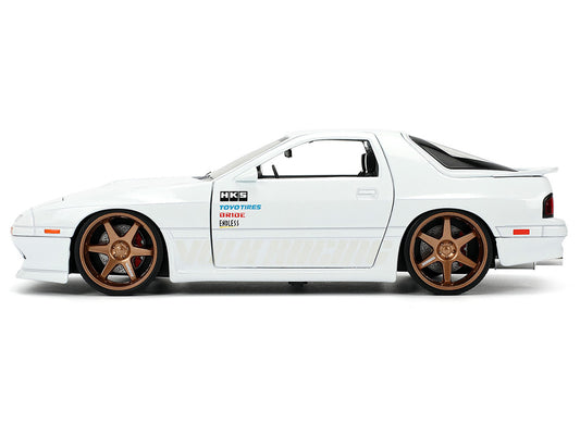 1985 Mazda RX-7 White "JDM Tuners" Series 1/24 Diecast Model Car by Jada by Jada