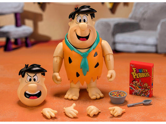 Fred Flintstone 6" Moveable Figure with Accessories and Alternate Head and Hands "The Flintstones - Post Fruity Pebbles" Model by Jada by Jada