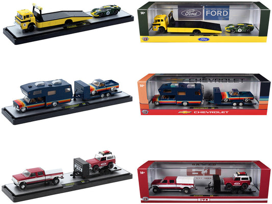 Auto Haulers Set of 3 Trucks Release 100 Limited Edition to 9600 pieces Worldwide 1/64 Diecast Models by M2 Machines by M2