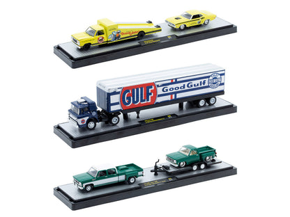 Auto Haulers Set of 3 Trucks Release 88 Limited Edition to 9600 pieces Worldwide 1/64 Diecast Models by M2 Machines by M2