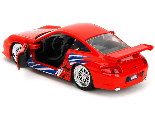 Porsche 911 GT3 RS (996) Red with Graphics "Marvel's Spider-Man" 1/32 Diecast Model Car by Jada by Jada