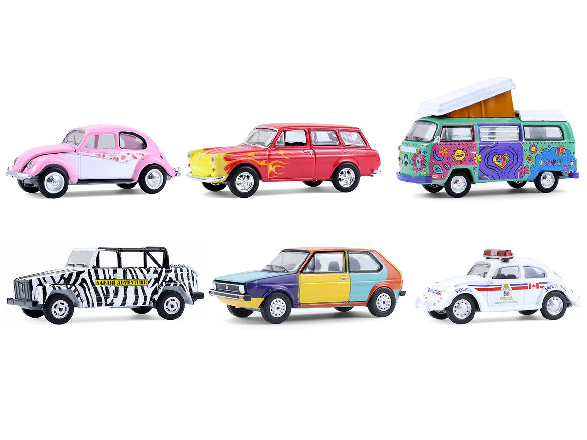 "Club Vee-Dub" Series 21 Set of 6 pieces 1/64 Diecast Model Cars by Greenlight by Greenlight