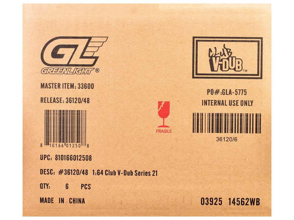 "Club Vee-Dub" Series 21 Set of 6 pieces 1/64 Diecast Model Cars by Greenlight by Greenlight