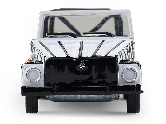 1974 Volkswagen Thing (Type 181) "Safari Adventure" Black and White Zebra Stripes "Club Vee-Dub" Series 21 1/64 Diecast Model Car by Greenlight by Greenlight