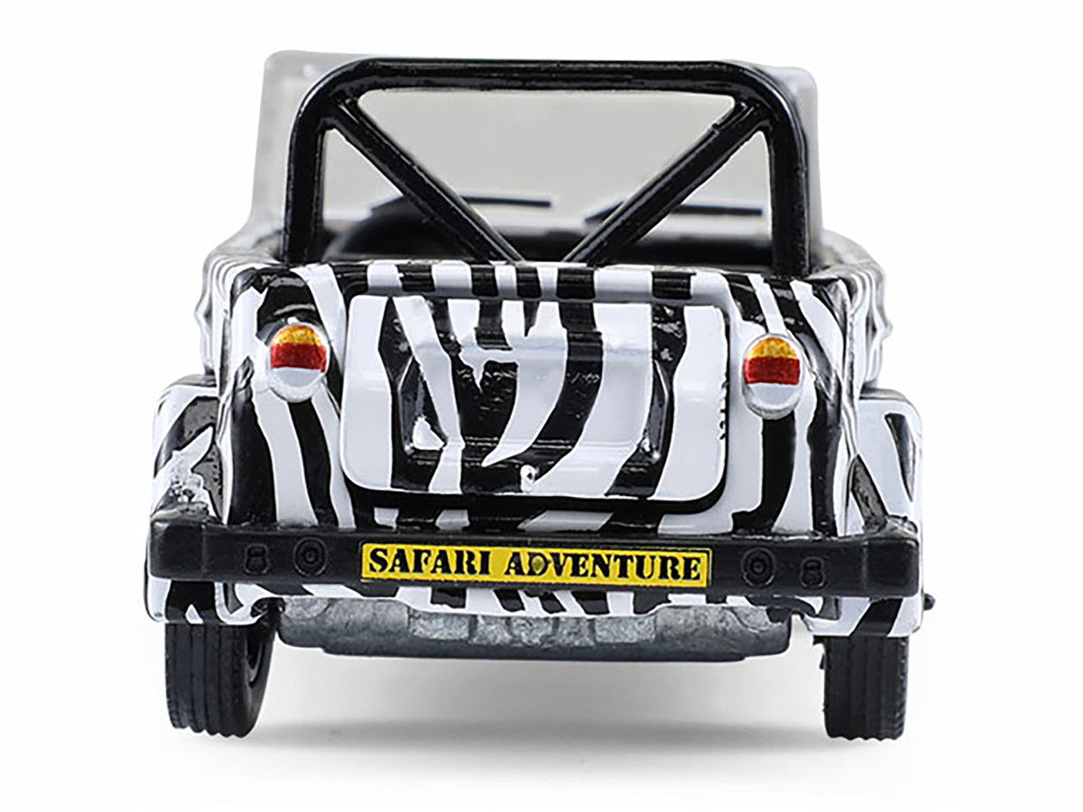 1974 Volkswagen Thing (Type 181) "Safari Adventure" Black and White Zebra Stripes "Club Vee-Dub" Series 21 1/64 Diecast Model Car by Greenlight by Greenlight