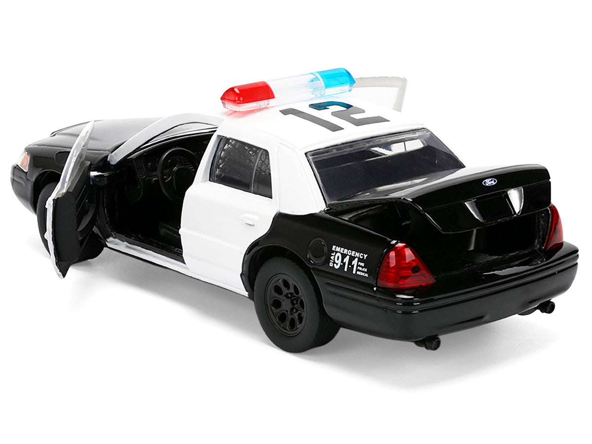Ford Crown Victoria "LAPD (Los Angeles Police Department) Black and White "The Fast and the Furious" (2001) Movie "Fast & Furious" Series 1/32 Diecast Model Car by Jada by Jada