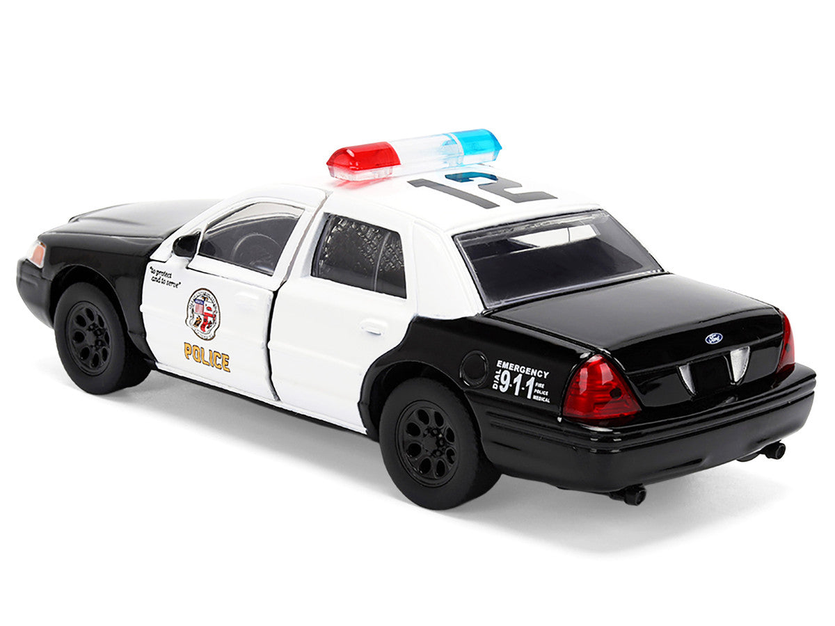 Ford Crown Victoria "LAPD (Los Angeles Police Department) Black and White "The Fast and the Furious" (2001) Movie "Fast & Furious" Series 1/32 Diecast Model Car by Jada by Jada