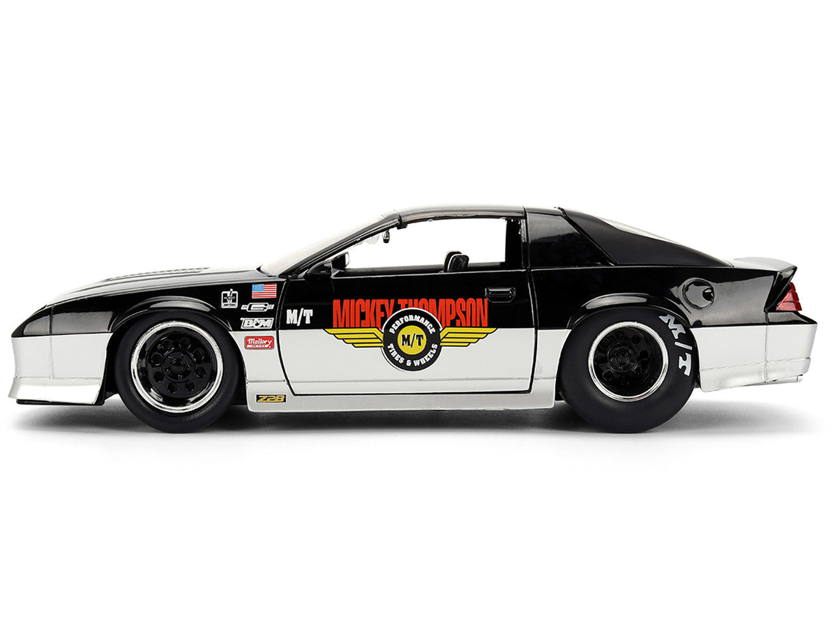 1985 Chevrolet Camaro Z28 "Mickey Thompson" Black and Silver Metallic "Bigtime Muscle" Series 1/24 Diecast Model Car by Jada by Jada