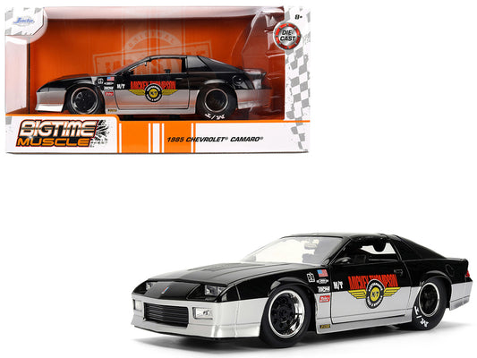 1985 Chevrolet Camaro Z28 "Mickey Thompson" Black and Silver Metallic "Bigtime Muscle" Series 1/24 Diecast Model Car by Jada by Jada