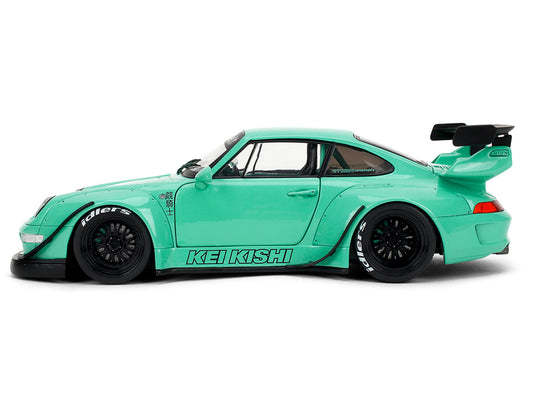RWB Body Kit "Kei Kishi" Light Blue "Pink Slips" Series 1/18 Diecast Model Car by Jada by Jada