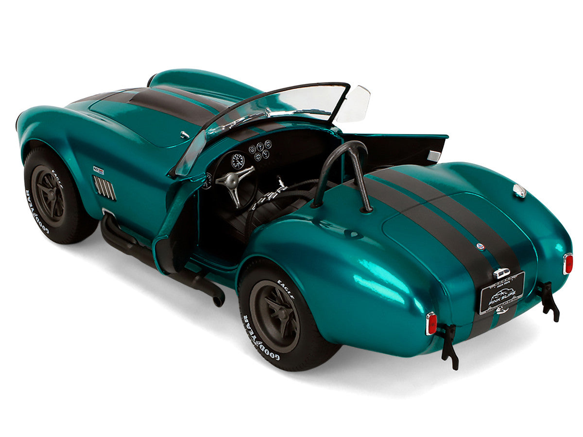 Shelby Cobra 427 MKII Teal Metallic with Gray Stripes "Pink Slips" Series 1/18 Diecast Model Car by Jada by Jada
