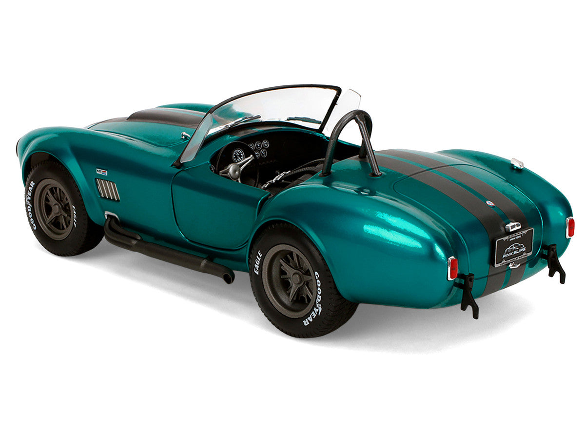 Shelby Cobra 427 MKII Teal Metallic with Gray Stripes "Pink Slips" Series 1/18 Diecast Model Car by Jada by Jada