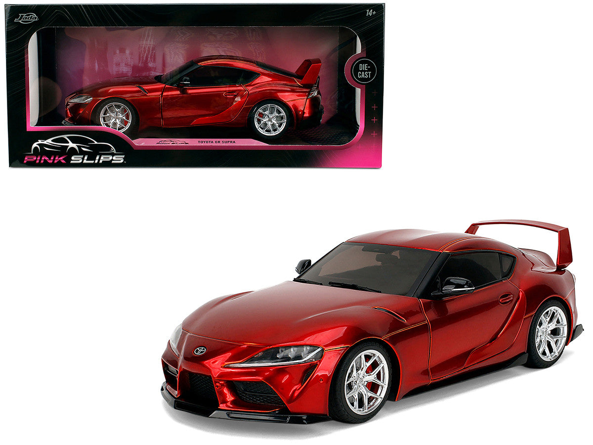Toyota GR Supra Red Metallic "Pink Slips" Series 1/18 Diecast Model Car by Jada by Jada