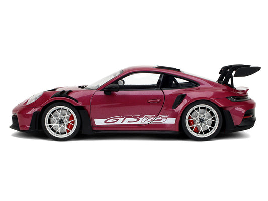 Porsche 911 GT3 RS Red Violet Metallic with White Stripes "Pink Slips" Series 1/18 Diecast Model Car by Jada by Jada
