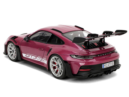 Porsche 911 GT3 RS Red Violet Metallic with White Stripes "Pink Slips" Series 1/18 Diecast Model Car by Jada by Jada