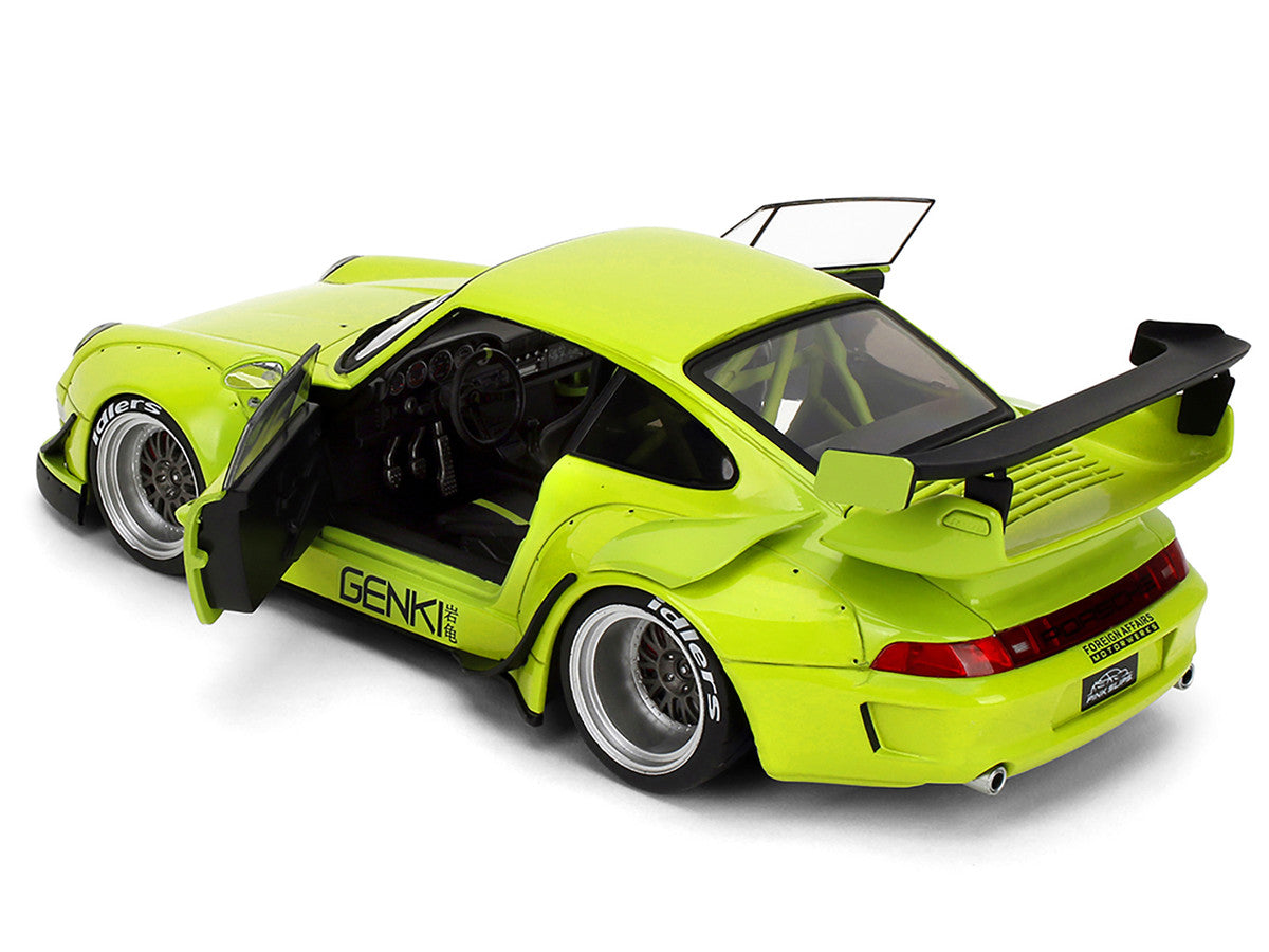 RWB Body Kit "Genki" Lime Green "Pink Slips" Series 1/18 Diecast Model Car by Jada by Jada