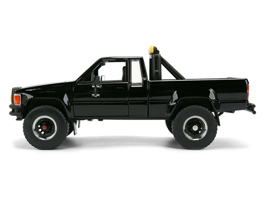 1985 Toyota SR5 Pickup Truck Black with Marty's Skateboard "Back to the Future" (1985) Movie "Hollywood Rides" Series 1/24 Diecast Model Car by Jada by Jada
