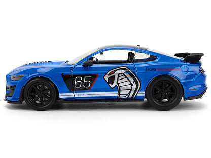 2020 Ford Mustang Shelby GT500 #65 "Ford Performance" Blue with Black Top and White Stripes "Bigtime Muscle" Series 1/24 Diecast Model Car by Jada by Jada