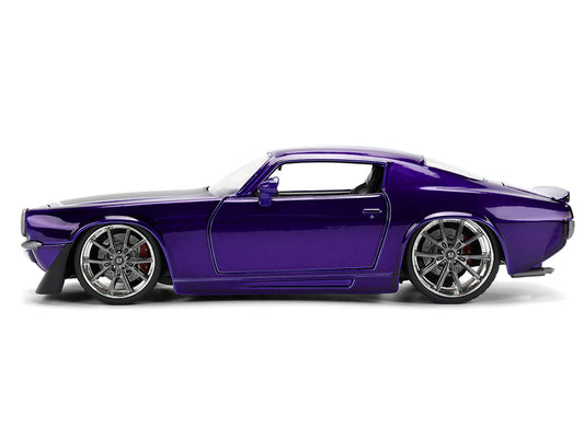 1971 Chevrolet Camaro Z/28 Purple Metallic with Black Hood "Bigtime Muscle" Series 1/24 Diecast Model Car by Jada by Jada
