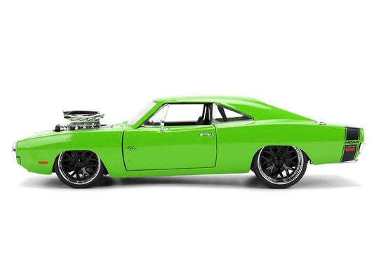 1970 Dodge Charger R/T Bright Green with Black Tail Stripe "Bigtime Muscle" Series 1/24 Diecast Model Car by Jada by Jada