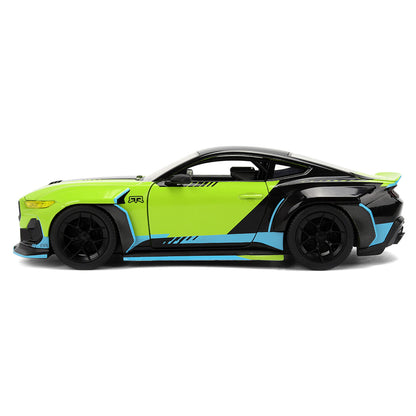 2026 Ford Mustang RTR Spec 5-D Lime Green with Black Top and Graphics "Hyper-Spec" Series 1/24 Diecast Model Car by Jada by Jada