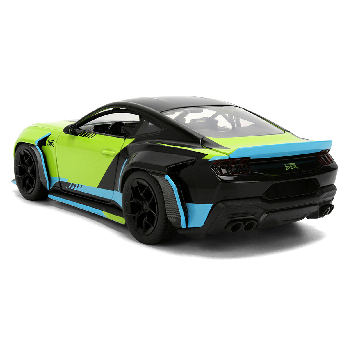 2026 Ford Mustang RTR Spec 5-D Lime Green with Black Top and Graphics "Hyper-Spec" Series 1/24 Diecast Model Car by Jada by Jada