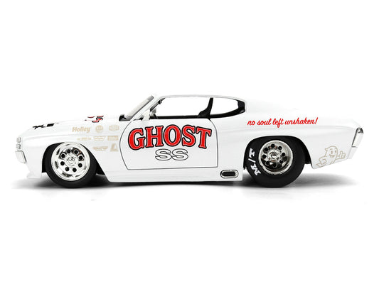 1971 Chevrolet Chevelle SS "Ghost SS" White with Graphics "Bigtime Muscle" Series 1/24 Diecast Model Car by Jada by Jada