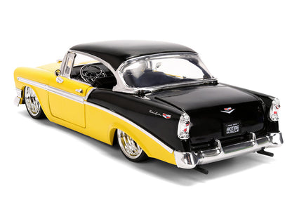 1956 Chevrolet Bel Air Yellow and Black "Bigtime Muscle" Series 1/24 Diecast Model Car by Jada by Jada