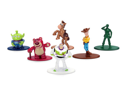 Set of 6 Diecast Figures "Toy Story" Movie Franchise "Nano Metalfigs" Series Diecast Models by Jada by Jada