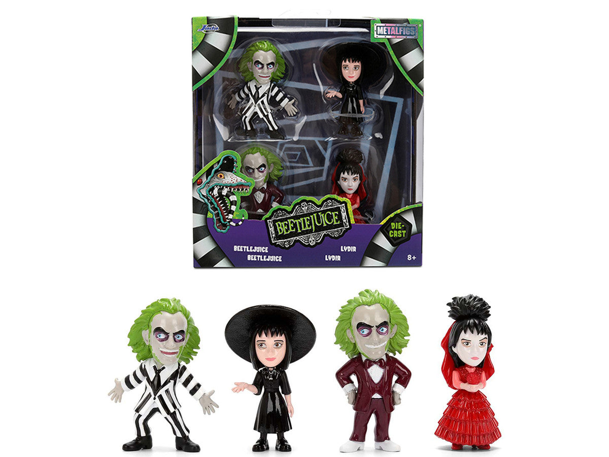 Set of 4 Diecast Figures "Beetlejuice" (1988) Movie "Metalfigs" Series by Jada by Jada