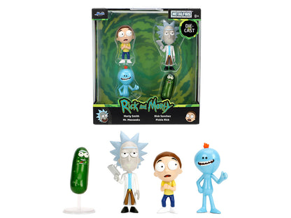 Set of 4 Diecast Figures "Rick and Morty" (2013-Current) TV Series "Metalfigs" Series Diecast Models by Jada by Jada
