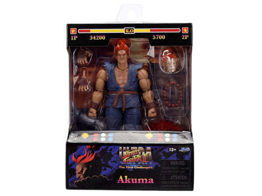 Akuma 6" Moveable Figure with Accessories and Alternate Head and Hands "Ultra Street Fighter II: The Final Challengers" (2017) Video Game Model by Jada by Jada