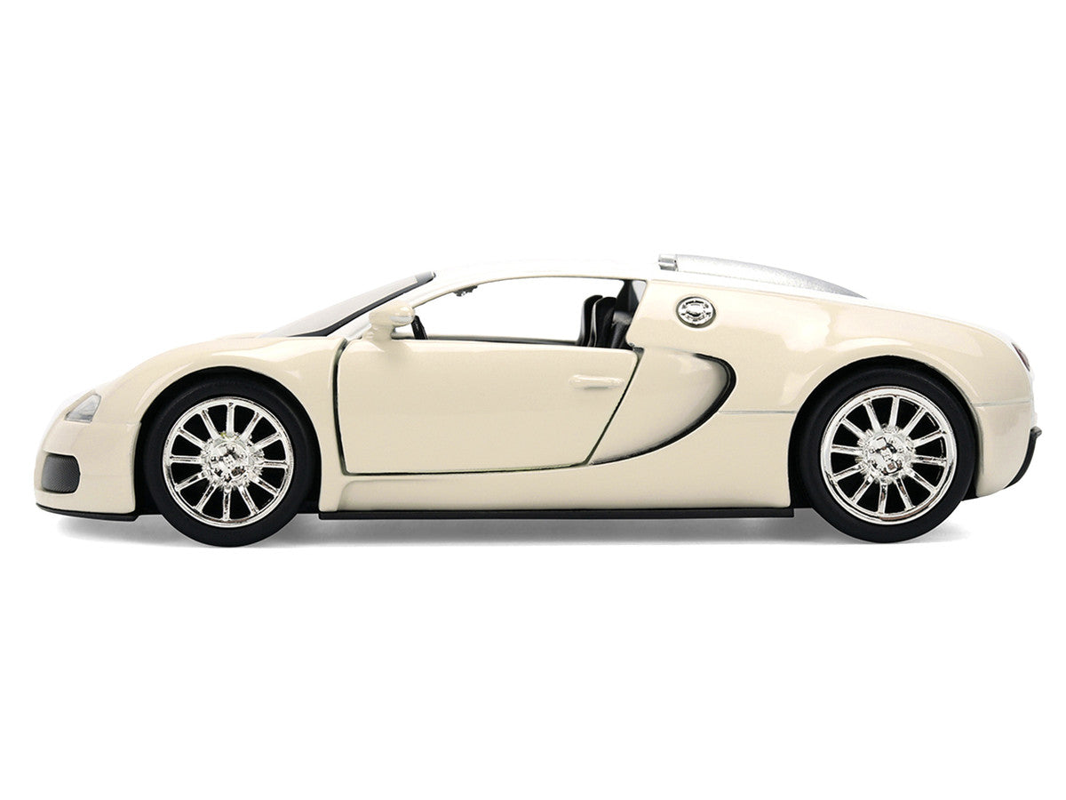2011 Bugatti Veyron White and Tan "Furious 7" (2015) Movie "25 Years of Fast & Furious" Series 1/32 Diecast Model Car by Jada by Jada