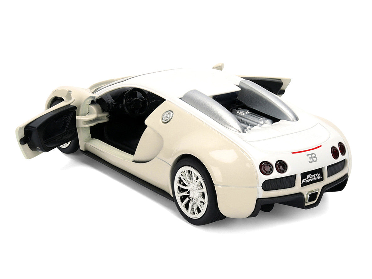 2011 Bugatti Veyron White and Tan "Furious 7" (2015) Movie "25 Years of Fast & Furious" Series 1/32 Diecast Model Car by Jada by Jada