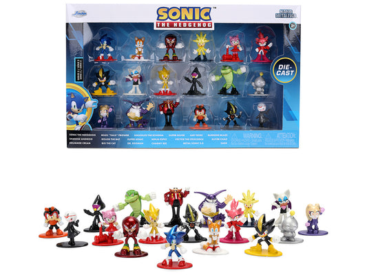 "Sonic The Hedgehog" Set of 18 Diecast Figures Wave 2 "Nano Metalfigs" Series Diecast Models by Jada by Jada