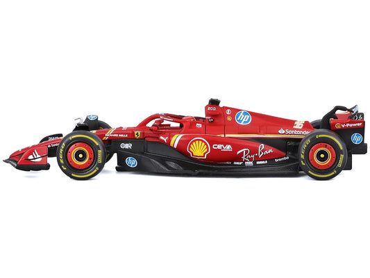 Ferrari SF-24 #16 Charles Leclerc "Formula One F1 World Championship" (2024) with Display Case "Formula Racing" Series 1/43 Diecast Model Car by Bburago by Bburago