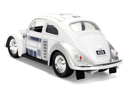 1959 Volkswagen Beetle "R2-D2" Livery White with Graphics "Star Wars" Franchise "Hollywood Rides" Series 1/32 Diecast Model Car by Jada by Jada
