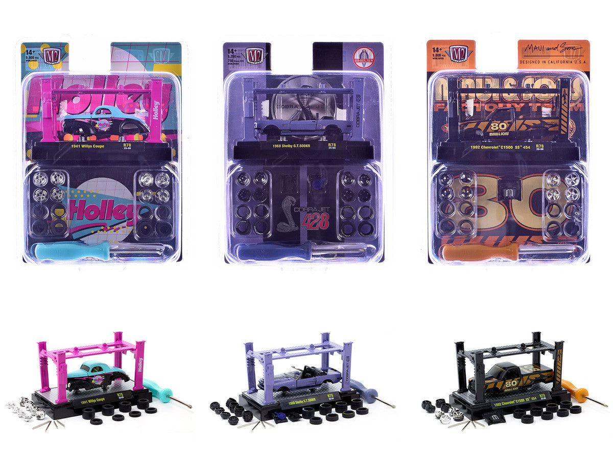 Model Kit 3 piece Car Set Release 78 Limited Edition to 9600 pieces Worldwide 1/64 Diecast Model Cars by M2 Machines by M2