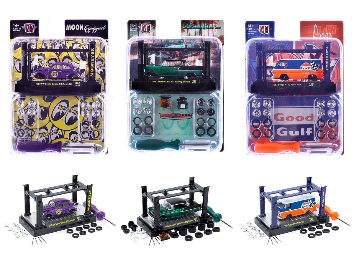 Model Kit 3 piece Car Set Release 80 Limited Edition to 9600 pieces Worldwide 1/64 Diecast Model Cars by M2 Machines by M2